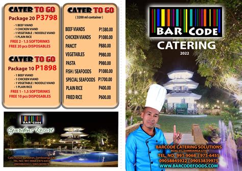 barcode zamboanga catering menu|June 2022 updated catering menu .